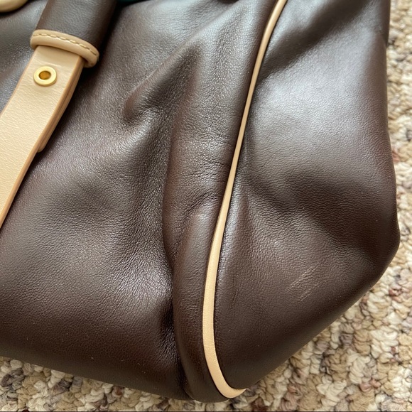 Navyboot | Leather Satchel with Turquoise Accent - Picture 11 of 16